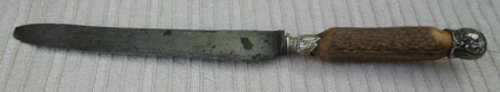 ANTIQUE BONE HANDLED KNIFE - 36cm LONG