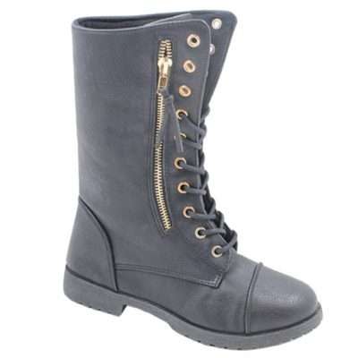 Sizes 7   New Ladies Black Military Style Boots.