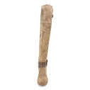 size 8 ladies boots, beige imported.