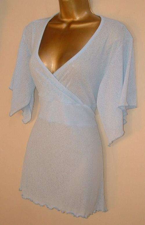 10 / 34 New ladies blue stretch top with back tie