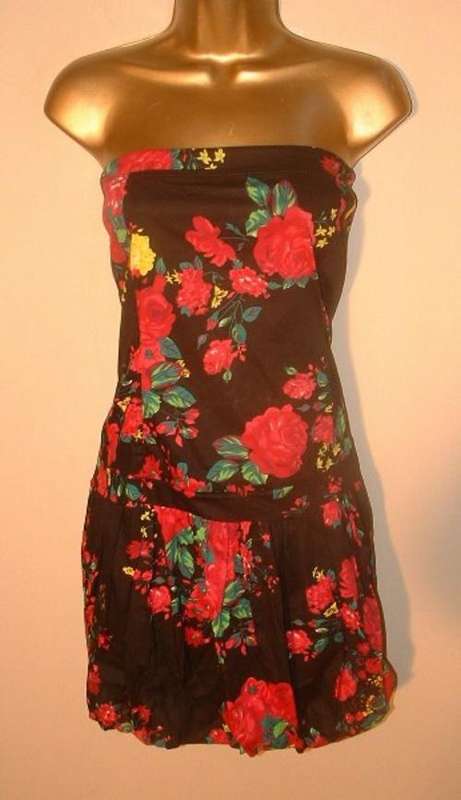 16 / 40  New ladies Rose print bustier bubble dress