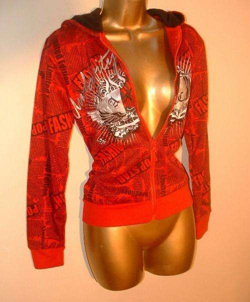 8, 10, 12, 14 / 32, 34, 36, 38 New Ladies Red or White jacket with hood, hoodie.