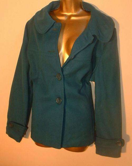 18 - 20 New ladies Teal green plus size swing jacket coat PETER PAN COLLAR