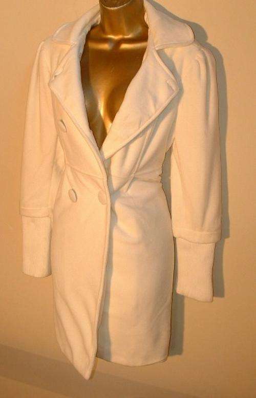 10/ 34 OR 12 / 36 New long creamy lined luxury melton COAT