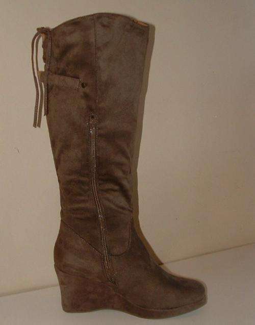 size 3, 4, 5, 6, 7, 8 New brown or black ladies WEDGE BOOTS comfortable & adjustable