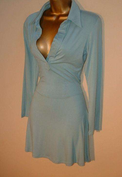 medium turquoise blue dress or long top stunning !!!!!!!!!!!!! 10 / 34