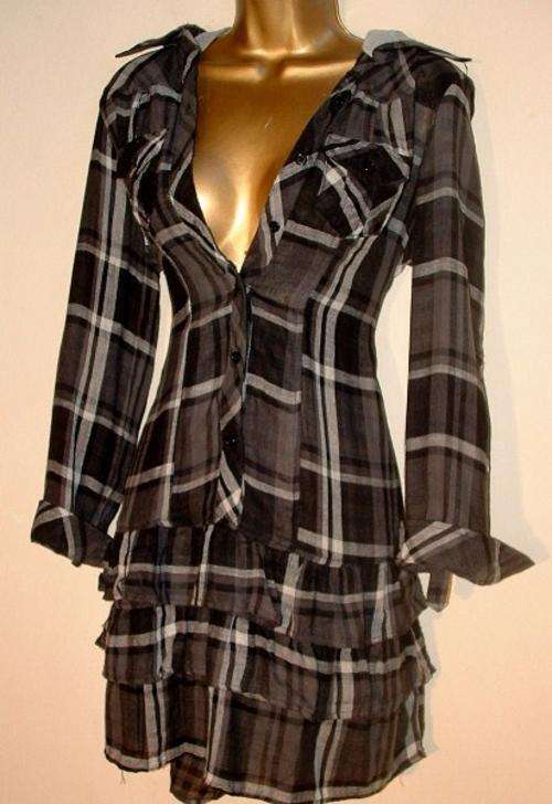 small, medium, large, xlarge  New ladies black and grey DRESS with HOOD