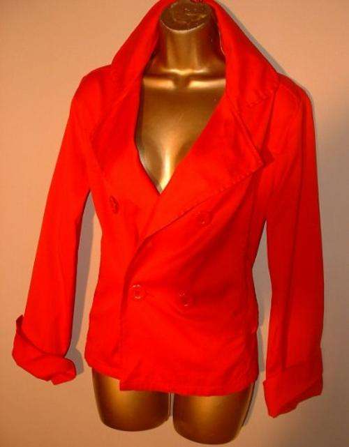 12 / 36 New ladies red jacket coat soft denim feel .