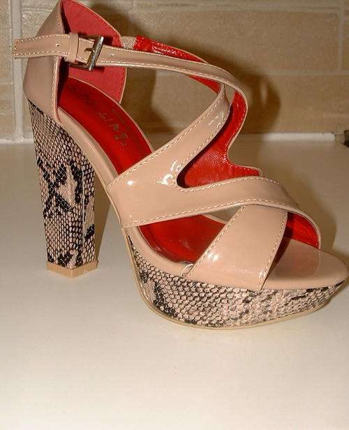 3, 4, 5, 6, 7, 8 Snakeskin platform high heel shoes BLACK, RED OR NUDE / BEIGE / CREAM