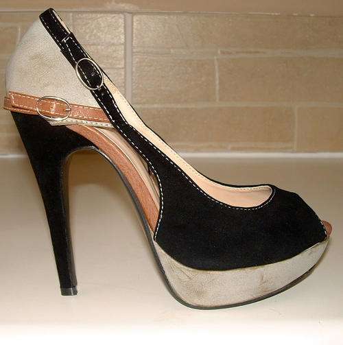 5 / 38 7 / 40 vintage look Boxed Stunning executive evening grey brown black high heel shoes ladies