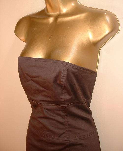 12 - 14 / 36 - 38 new brown STRETCH bustier top