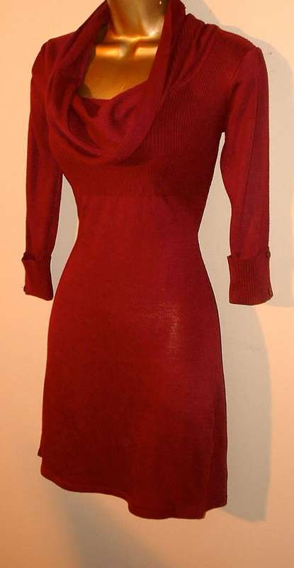 10 / 34 new knitwear RED jersey dress - really cute on!