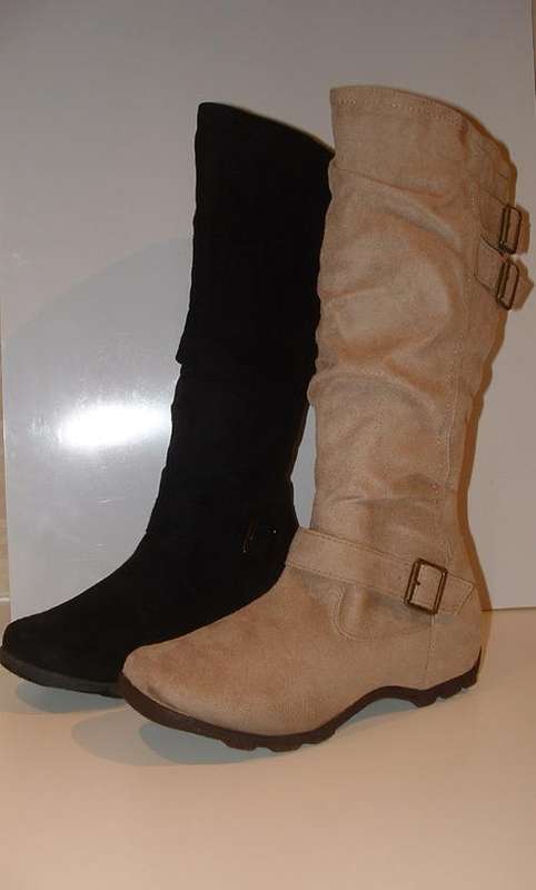 size 4 5 6 7 8 9 BLACK ONLY FLAT CALF HEIGHT boots - SALE!