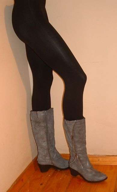 3 4 5 6 7 8 (36 37 38 39 40 41) new GREY ZIP WEdge boots FITS BIG CALF