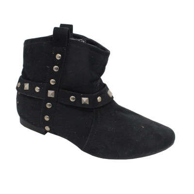 SIZE 3,4, 5, 6, 7 Black ankle boots silver stud detail and rubber sole (36 37 38 39 40 41) Hot.