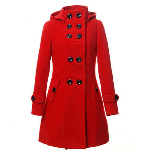 SIZES: 14 (38) Coat with HOOD double breasted,