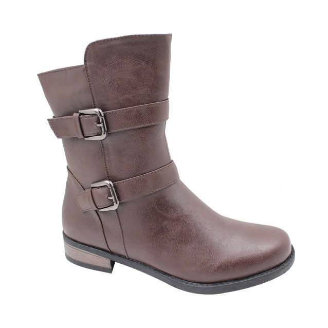 Sizes 3 4 5 6 7 8      New tall brown ankle boot with buckles - hot.