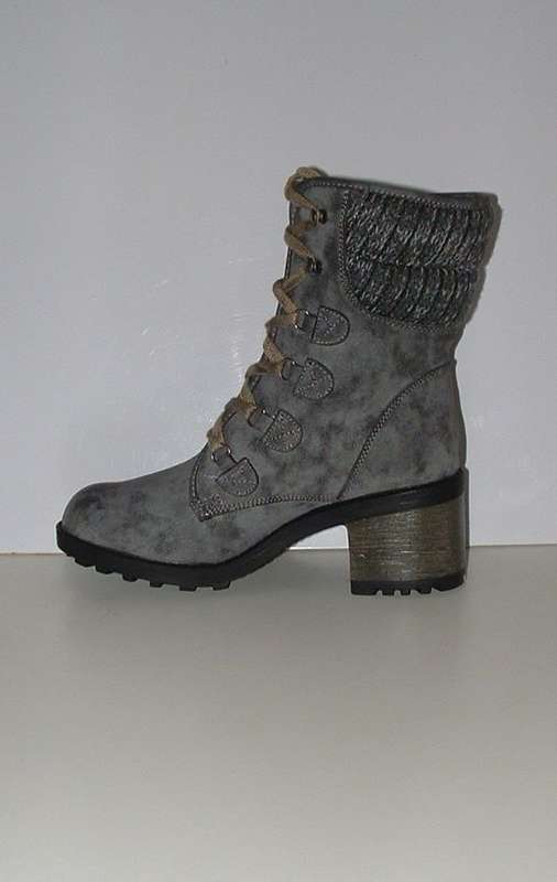 Size 7    New grey COMBAT style military  boots - Must see EXCELLENT QUALITY