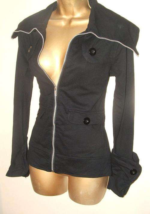 small 8 - 10   New ladies trendy 2011 black jacket fitted - Hot One only {{Big Sale on}}