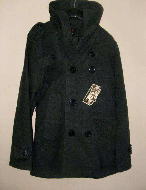 suits size Large Mens grey melton TRENCH COAT 2011 - Brand new by Nine Horses