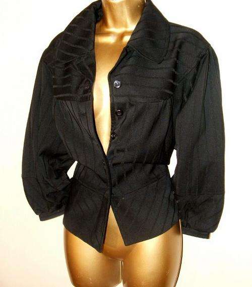 12, 14, 16 / 36, 38, 40 New ladies black lined swing coat jacket celebrity style.