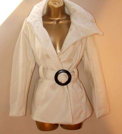 8 and 10 New ladies CREAM or BLACK lined melton Jacket Coats Wholesale SaLe