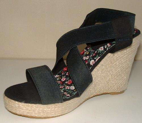 4, 5, 6, 7 New Boxed ladies WEDGE SANDAL SHOE Grey, Black or Taupe