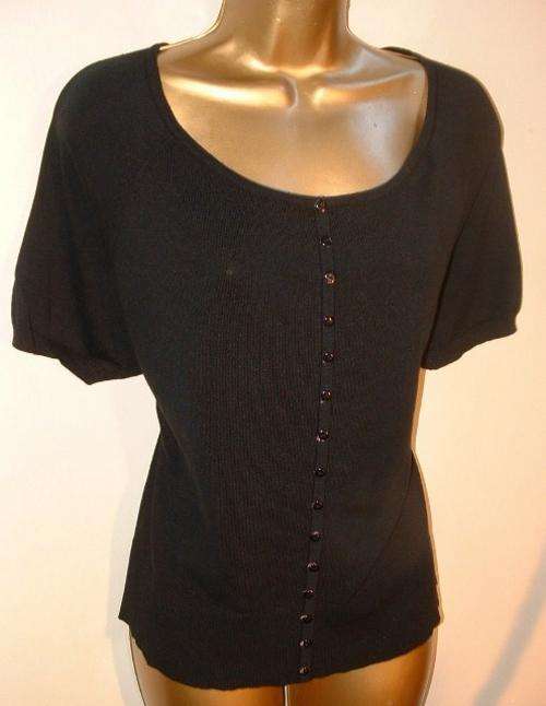 14 / 38 New ladies black button summer jersey cardigan top