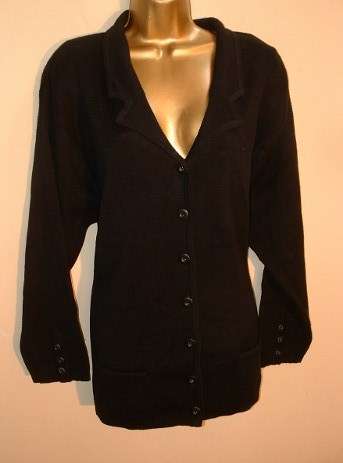 plus size 16 - 18 / 40 - 42 new black shoulder pads jersey jacket