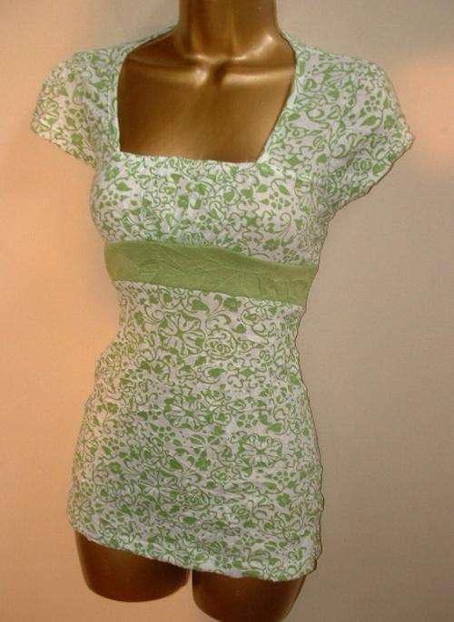 12 / 36 brand new t-shirt top stunning green has stretch