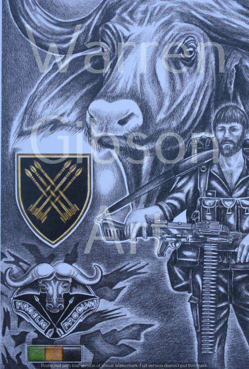 32 Battalion "The Terrible Ones" Limited edition A3 print by Warren Gibson