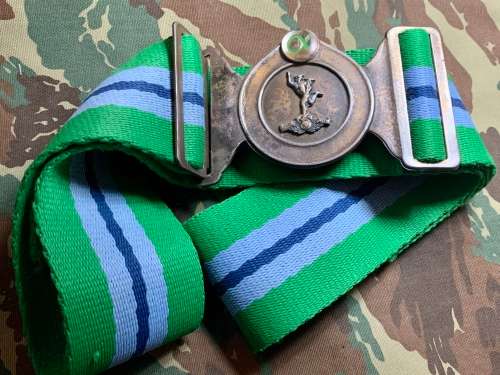 SA School of Signals Stable Belt. Rare. Crazy Auction.