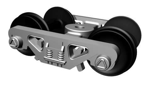 SAR HO Scale White Metal 12mm Spoorbarber Bogies (Pair) made by Scalecraft