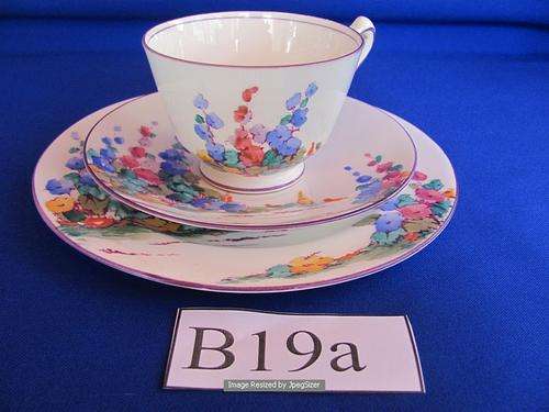 CROWN STAFORDSHIRE TRIO CUP, SAUCER AND SIDEPLATE