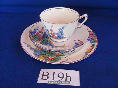 CROWN STAFORDSHIRE TRIO CUP, SAUCER AND SIDEPLATE