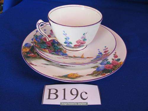 CROWN STAFORDSHIRE TRIO CUP, SAUCER AND SIDEPLATE