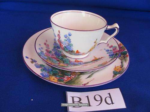 CROWN STAFORDSHIRE TRIO CUP, SAUCER AND SIDEPLATE