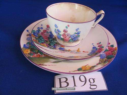 CROWN STAFORDSHIRE TRIO CUP, SAUCER AND SIDEPLATE