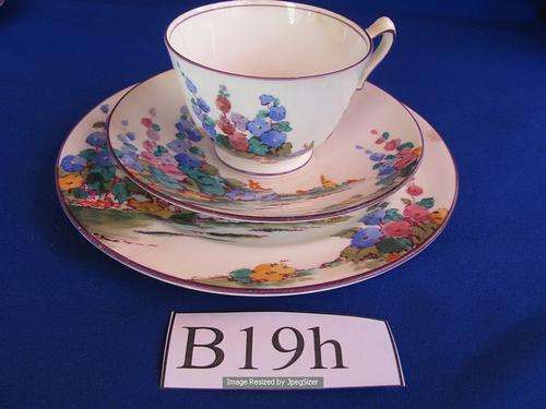 CROWN STAFORDSHIRE TRIO CUP, SAUCER AND SIDEPLATE