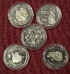 5X BRITISH COLUMBIA DOLLARS ALL INCASED