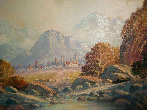 !!!!!!!!!BEAUTIFUL!!!!!!!!!! LES ALBERTYN. 1931- 2011.  LARGE OIL FRAMED  65CM X 40CM W/O FRAME.!