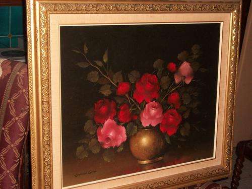 LOUGHRIDGE GRAY. OIL ON BOARD FRAMED. SIZE 80CM X 65CM INCLUDING FRAME