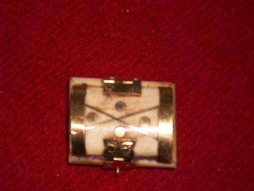 4 X BONE AND BRASS TRINKET BOXES (RING BOXES)