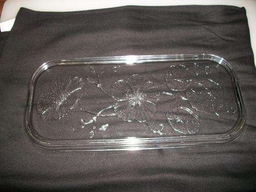 LOVELY OLD GLASS SNACK TRAY