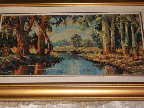 GERRY SNYMAN. OIL ON BOARD FRAMED.