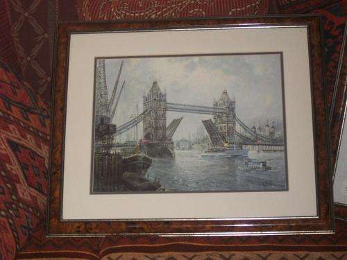 ETCHING? FRAMED BEHIND GLASS. SIZE;