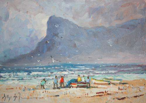 PHILLIP BRITS. OIL ON BOARD