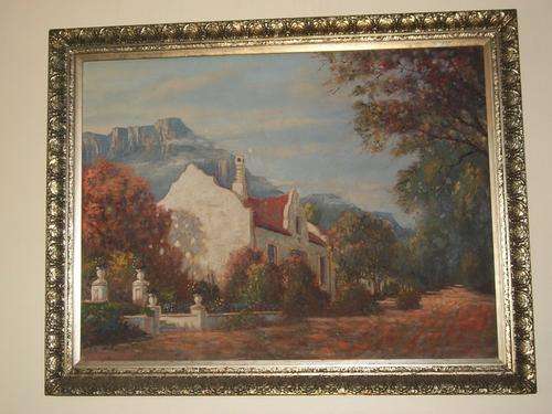 PAUL POTGIETER OIL ON BOARD FRAMED