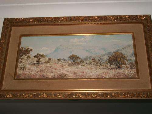 HENRY BREDENKAMP OIL ON BOARD . SIZE 80CM x 45CM INCL FRAME