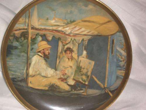 PORCELAIN STAFFORDSHIRE COLLECTORS PLATE. EDOUARD MANET 1832-1883